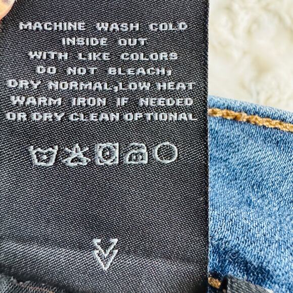 Vervet by Flying Monkey High Rise Skinny Fit Cotton Denim Blue Jeans VT106 Sz 24 - Picture 7 of 10